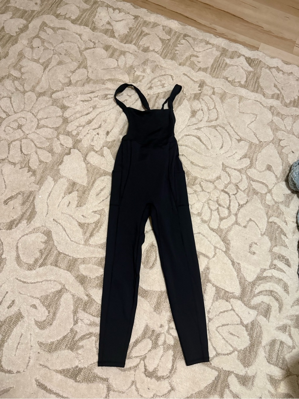 Free People Movement Black Womenโs Jumpsuit with Straps